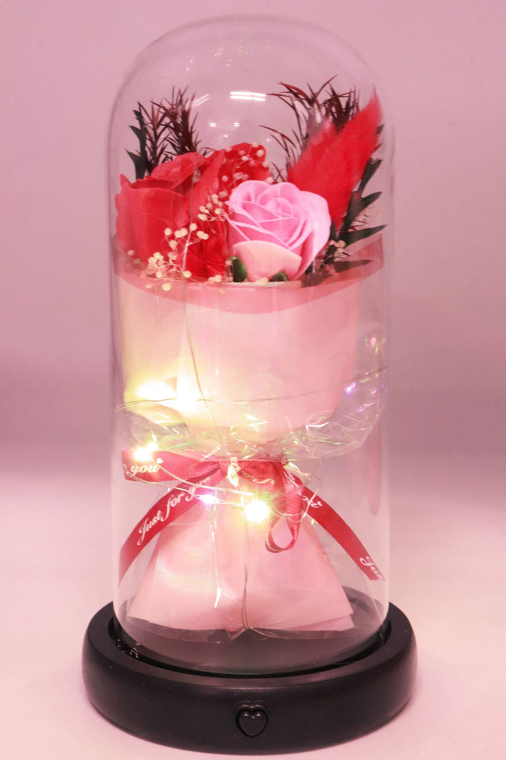 Musical Led Rose Bouquet Dome Light Stand