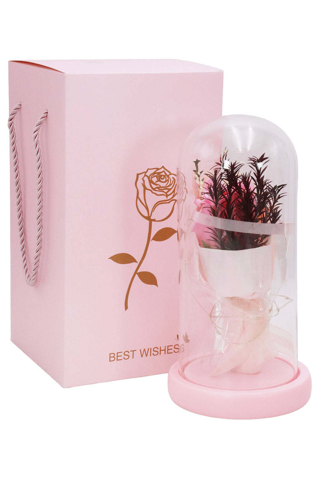 Musical Led Rose Bouquet Dome Light Stand