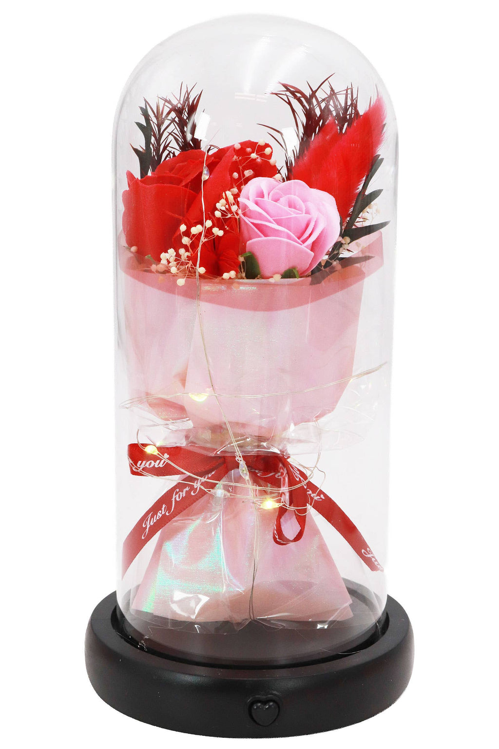 Musical Led Rose Bouquet Dome Light Stand