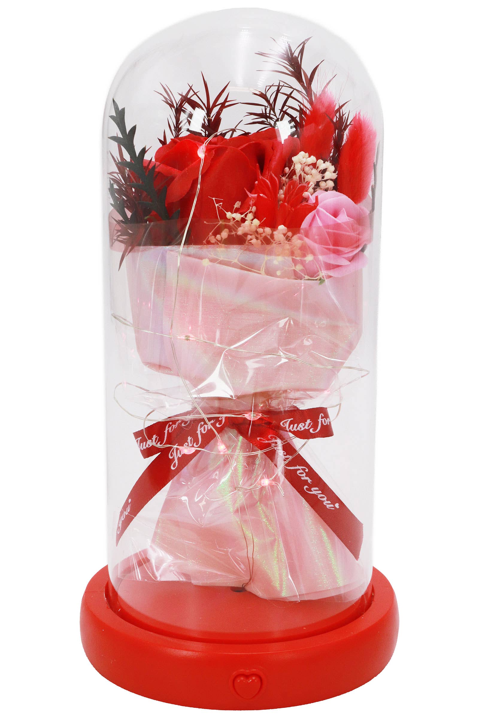Musical Led Rose Bouquet Dome Light Stand