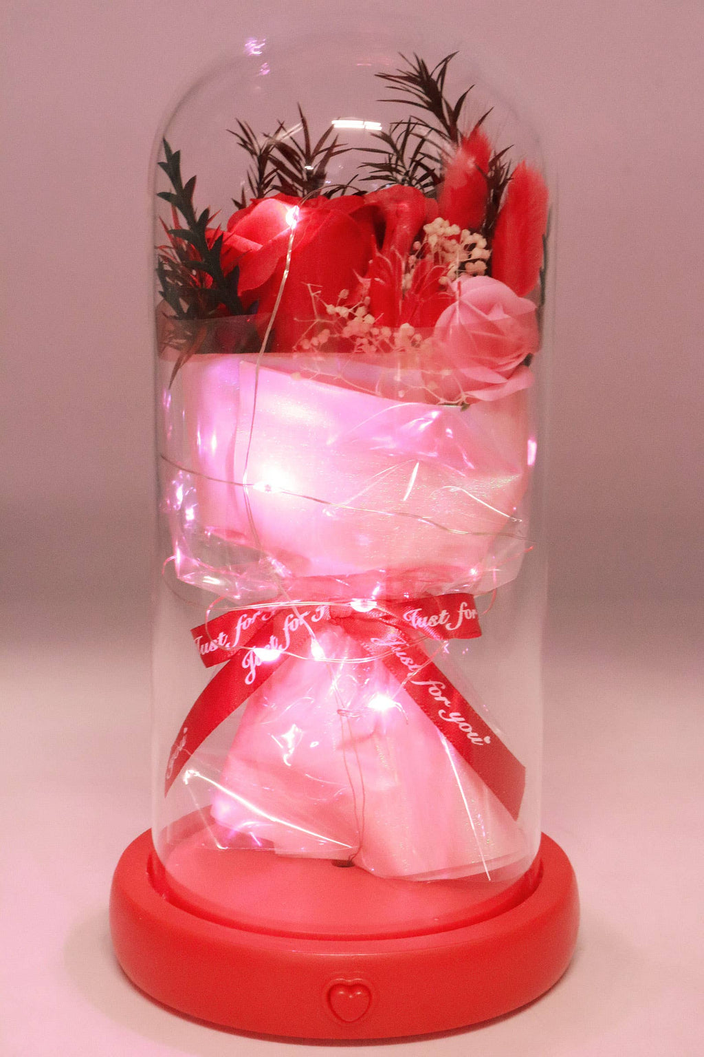 Musical Led Rose Bouquet Dome Light Stand
