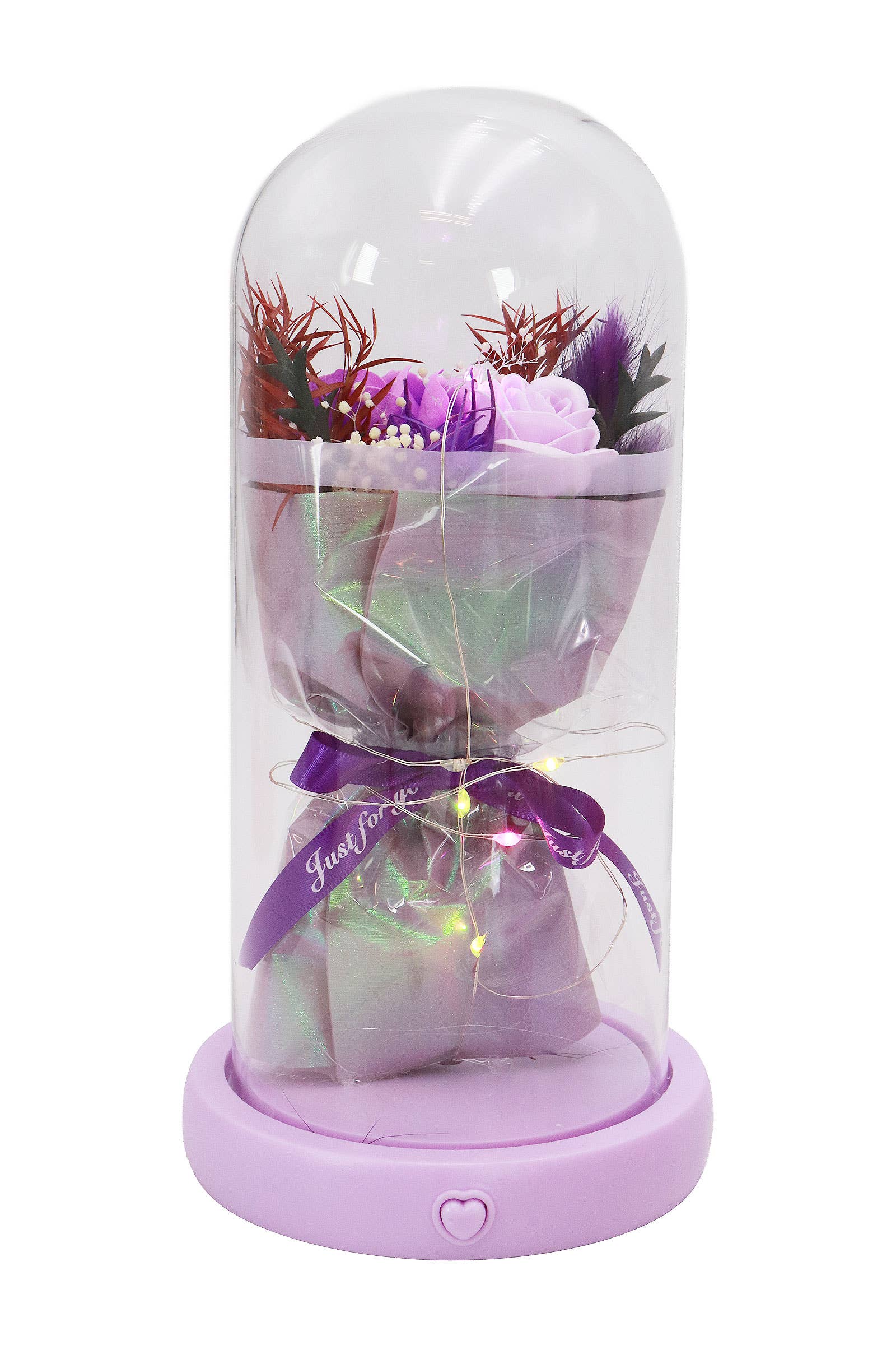 Musical Led Rose Bouquet Dome Light Stand
