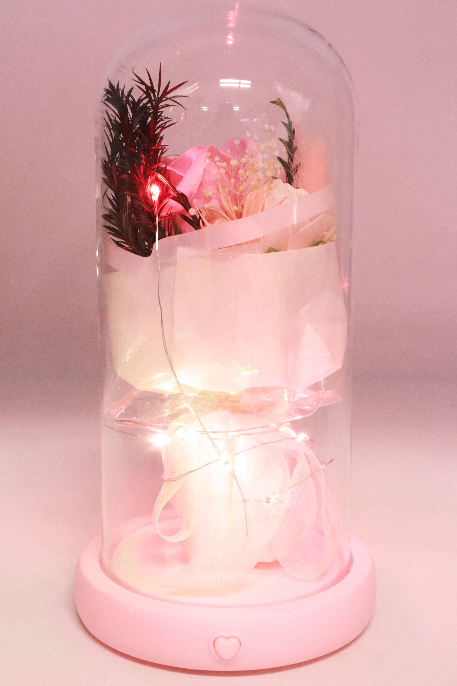Musical Led Rose Bouquet Dome Light Stand